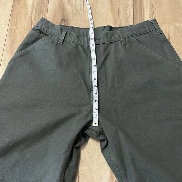 Carhartt B111 MOS Canvas Flannel Lined Carpenter Pants 38 X 30 Original Fit Gorp - Picture 5 of 9